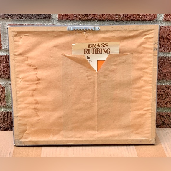 1987 Vintage Handmade Salisbury Cathedral Framed 12” x 10” Lion Brass Rubbing - Picture 6 of 16